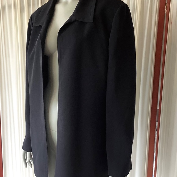 August Max Womans Open Blazer Black Lined Stylish Career Size 2X - Picture 2 of 8